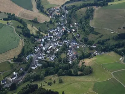 Blick auf Dreamy roof terrace Eifelglück aus der Vogelperspektive