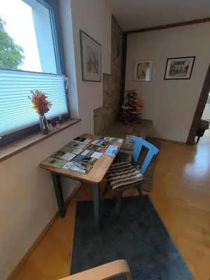 Ein Sitzbereich in der Unterkunft Ferienwohnung Vulkanblick -Dein Ruheplatz mitten im Vulkanland