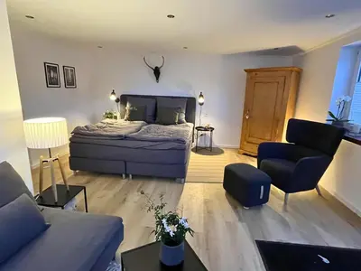Ein Sitzbereich in der Unterkunft Apartment Eifelglück with roof terrace