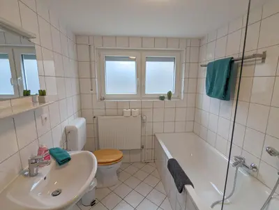 Ein Badezimmer in der Unterkunft Abendsonne Apartments