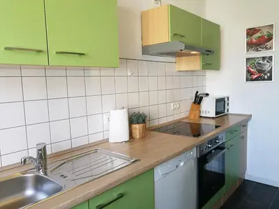 Küche/Küchenzeile in der Unterkunft Ferienwohnung Koblenz City