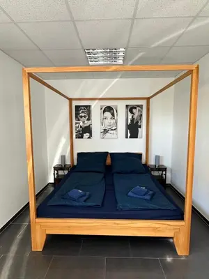 Ein Bett oder Betten in einem Zimmer der Unterkunft Loft Trier-Petrisberg