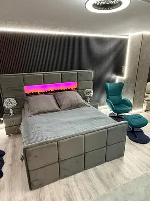 Ein Bett oder Betten in einem Zimmer der Unterkunft Modern luxury apartment in Koblenz