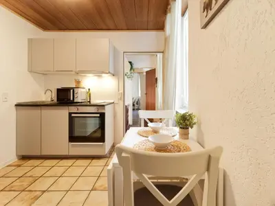 Küche/Küchenzeile in der Unterkunft Marx - City Apartment in zentraler Lage - Ideal für 2 Personen mit Waschmaschine und gratis WLAN