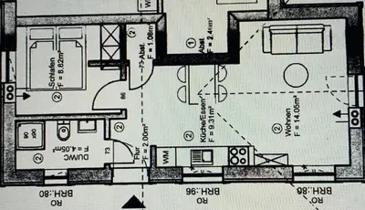 Grundriss der Unterkunft Ferienwohnung Muskan