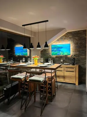 Ein Sitzbereich in der Unterkunft HTS Mosel Apartment Wanderlust Bernkastel Andel