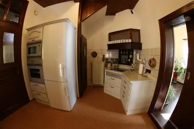 Küche/Küchenzeile in der Unterkunft Ferienwohnung Wallgaesschen