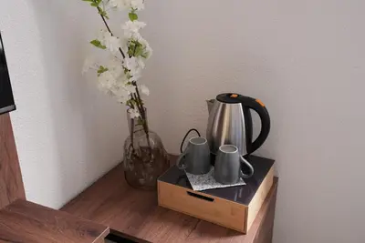Kaffee-/Teezubehör in der Unterkunft Luxury Apartments - Wohnung IA - Elegante Mini-Suite