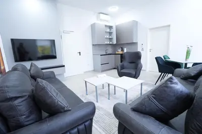 Küche/Küchenzeile in der Unterkunft Luxury Apartments - Wohnung IC - Luxus-Apartment