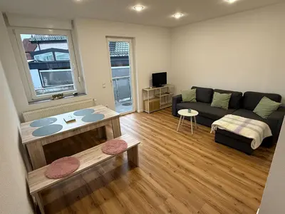 Ein Sitzbereich in der Unterkunft R&A Appartments