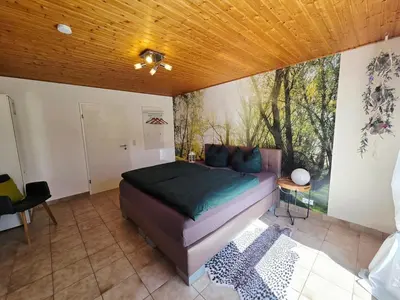 Ein Bett oder Betten in einem Zimmer der Unterkunft Nussperle