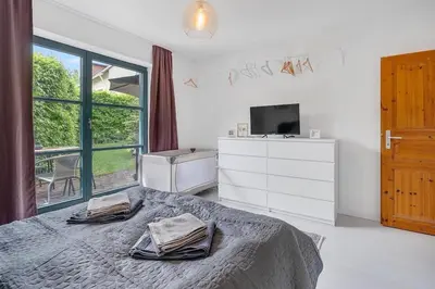 Ein Bett oder Betten in einem Zimmer der Unterkunft Naturnahe Wohnung im Luftkurort