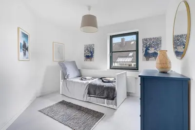 Ein Bett oder Betten in einem Zimmer der Unterkunft Naturnahe Wohnung im Luftkurort