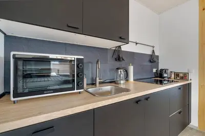 Küche/Küchenzeile in der Unterkunft Wunderschönes Ferienhaus im Grünen