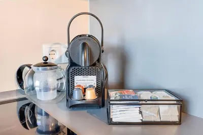 Kaffee-/Teezubehör in der Unterkunft Luxus-Wellness-Haus am Waldsee