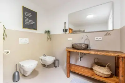 Ein Badezimmer in der Unterkunft Luxus-Wellness-Haus am Waldsee