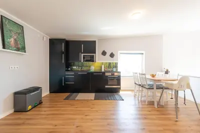 Küche/Küchenzeile in der Unterkunft Modernes Scheunen-Loft