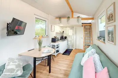 Küche/Küchenzeile in der Unterkunft Gemütliches Tiny House im Grünen