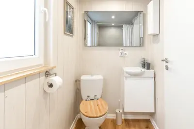 Ein Badezimmer in der Unterkunft Gemütliches Tiny House im Grünen