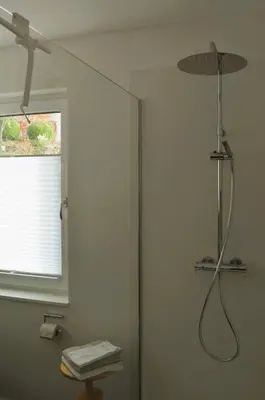 Ein Badezimmer in der Unterkunft Ferienwohnung Grüne Boje