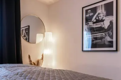 Ein Bett oder Betten in einem Zimmer der Unterkunft Stylish, cozy and natural apartment