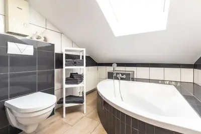 Ein Badezimmer in der Unterkunft Stylish, cozy and natural apartment
