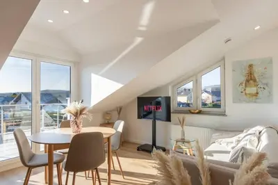 TV/Unterhaltungsangebot in der Unterkunft Stylish, cozy and natural apartment