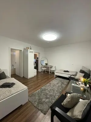 Ein Sitzbereich in der Unterkunft Komfortables Einraum-Apartment in Weißenthurm