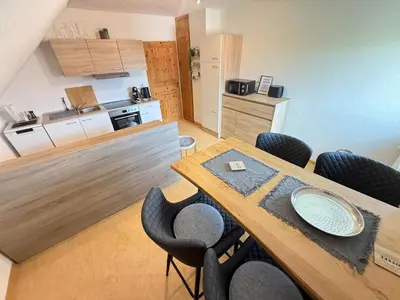 Küche/Küchenzeile in der Unterkunft Ferienwohnung HAWELA