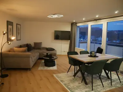 Ein Sitzbereich in der Unterkunft Central Apartment Festungsleuchten - Style and Comfort