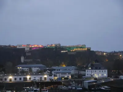 Ein allgemeiner Blick auf Koblenz oder ein Stadtblick von der Ferienwohnung aus