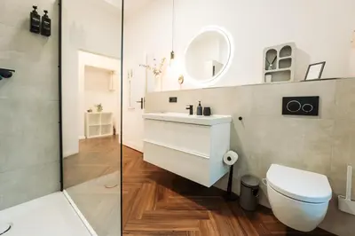Ein Badezimmer in der Unterkunft Stylisches Apartment mit Schlafzimmer & Wohnzimmer