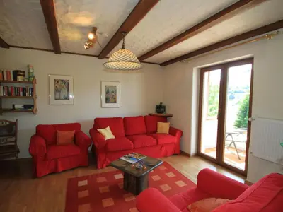 Ein Sitzbereich in der Unterkunft Apartment Simonis Privatpool by Interhome