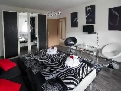 Ein Sitzbereich in der Unterkunft Apartment Gästehaus Edith by Interhome