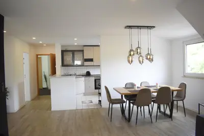 Küche/Küchenzeile in der Unterkunft Ferienwohnung Emmerich