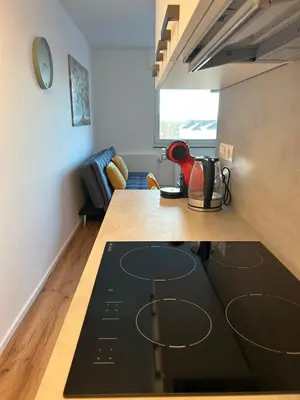 Küche/Küchenzeile in der Unterkunft B & A Apartment mit Balkon und Parkplatz in Koblenz Metternich