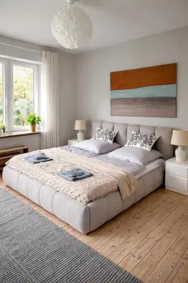 Ein Bett oder Betten in einem Zimmer der Unterkunft Hof zur Nette -Stilvoller Rückzugsort im Herzen des Maifelds