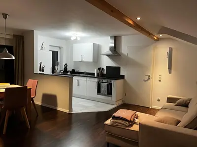 Küche/Küchenzeile in der Unterkunft Ferienwohnung Brönnleins