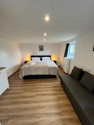 Ein Bett oder Betten in einem Zimmer der Unterkunft Aparts4ring 10, Nürburg