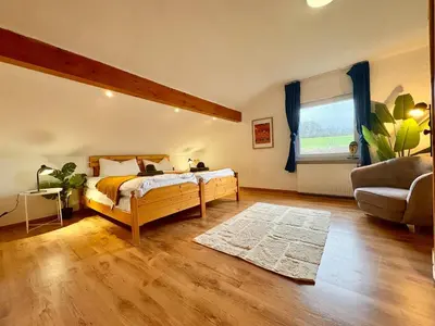 Ein Bett oder Betten in einem Zimmer der Unterkunft Townhaus Mariaroth