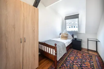 Ein Bett oder Betten in einem Zimmer der Unterkunft Stylische Privatzimmer an der Mosel