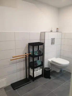 Ein Badezimmer in der Unterkunft Ferienwohnung zur Honigschleife