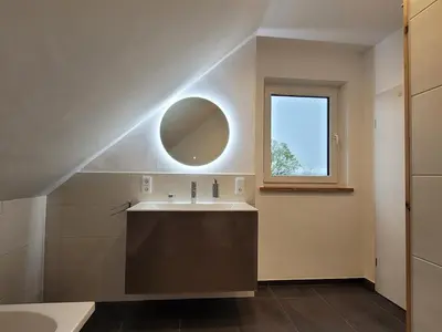 Ein Badezimmer in der Unterkunft Ferienwohnung Weitblick