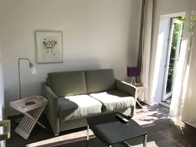 Ein Sitzbereich in der Unterkunft Stadtoase Koblenz