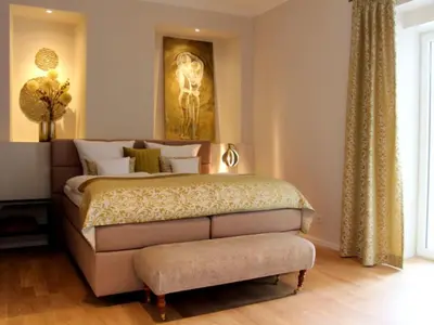 Ein Bett oder Betten in einem Zimmer der Unterkunft Apartment Moselromance mit großer Sonnenterrasse by Interhome