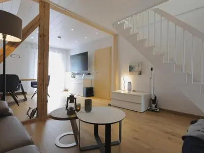 Ein Sitzbereich in der Unterkunft Apartment Tolles Appartement in Mastershausen mit Terrasse- Grill und Garten by Interhome