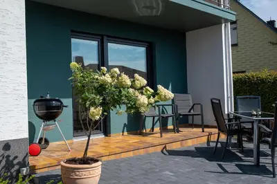 Ein Patio oder anderer Außenbereich in der Unterkunft Villa Basilika - Ferienwohnung Prüm