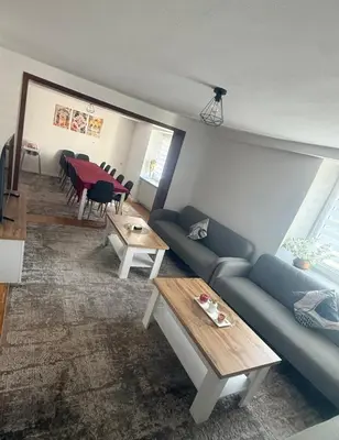 Ein Sitzbereich in der Unterkunft Lina Ferienhaus