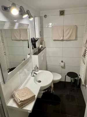 Ein Badezimmer in der Unterkunft Haus Edeltrud - Ferienwohnung Moselufer