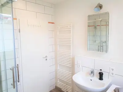 Ein Badezimmer in der Unterkunft FachwerkNest Koblenz I10 Min zur Altstadt I 400 Mbit WLAN I Parkplatz
